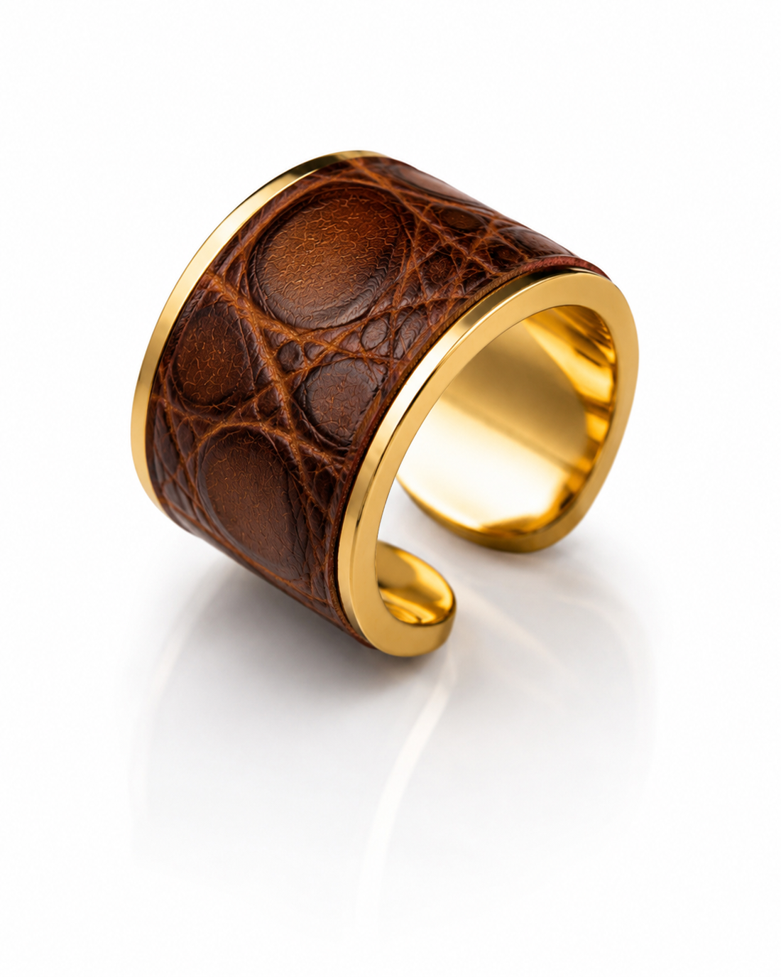 Anello Alligator 'Cuoio'