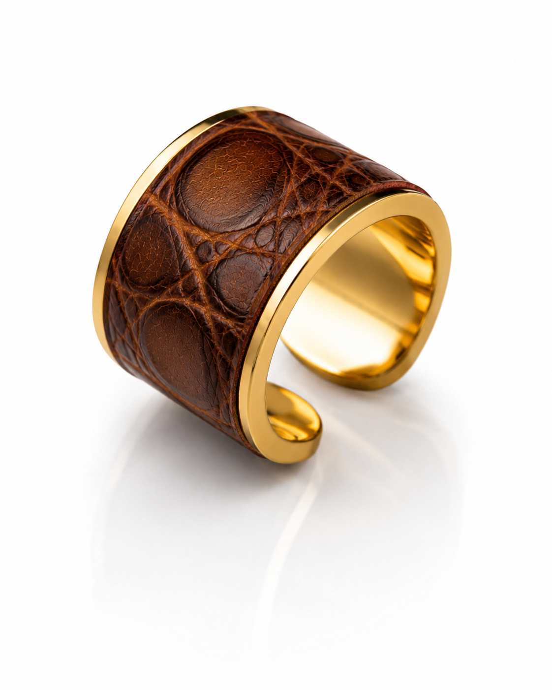 Anello Alligator 'Cuoio'