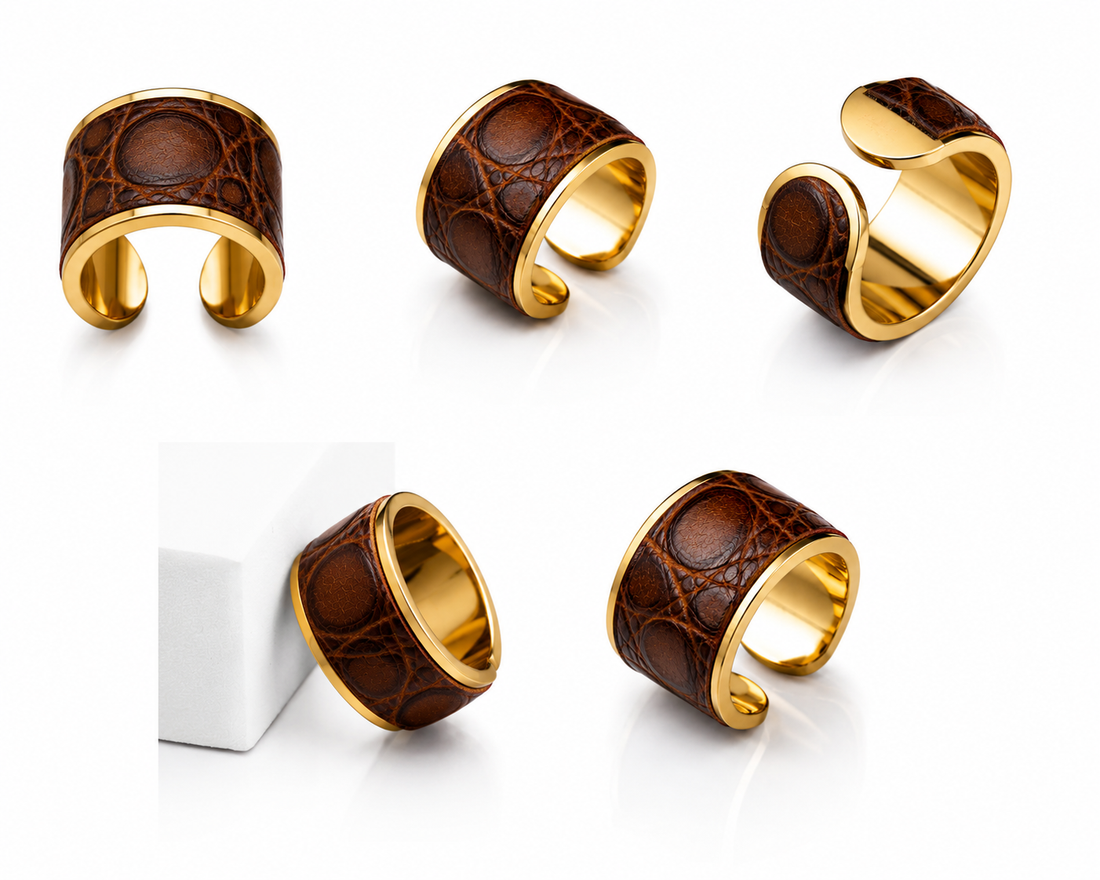 Anello Alligator 'Cuoio'