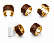 Anello Alligator 'Cuoio'
