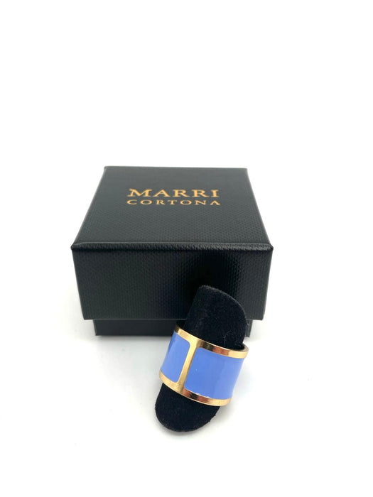 'Denim' enamel ring