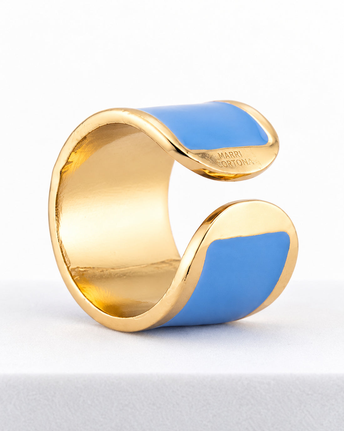 'Denim' Enamel Ring