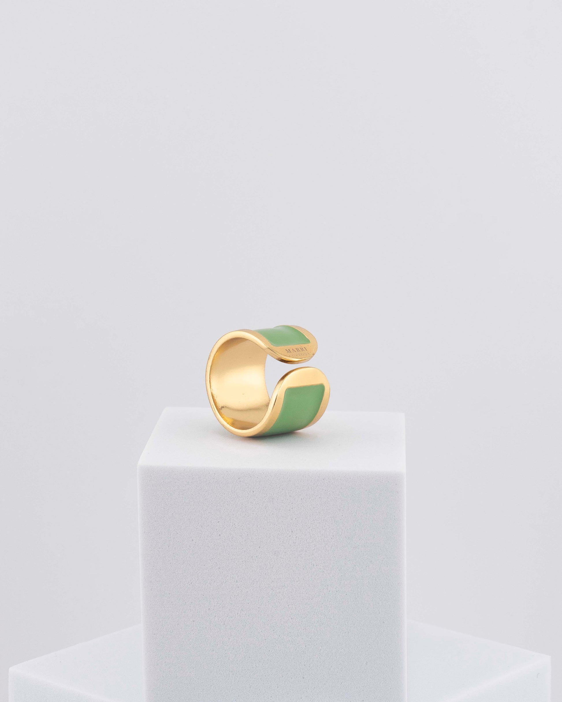 Handcrafted in Tuscany, the MarriCortona Smalto Rings combine 18k gold and hand-painted enamel — vibrant, refined, and authentically Made in Italy.