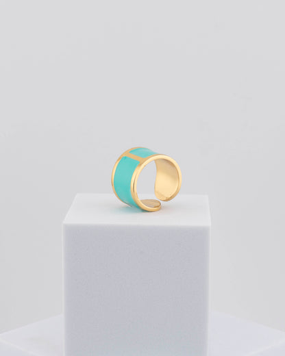 Handcrafted in Tuscany, the MarriCortona Smalto Rings combine 18k gold and hand-painted enamel — vibrant, refined, and authentically Made in Italy.