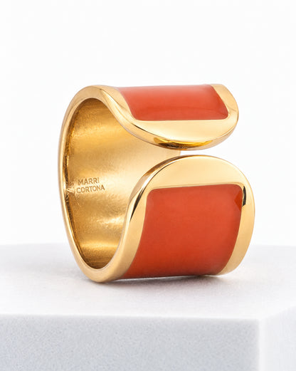 'Foliage' Enamel Ring