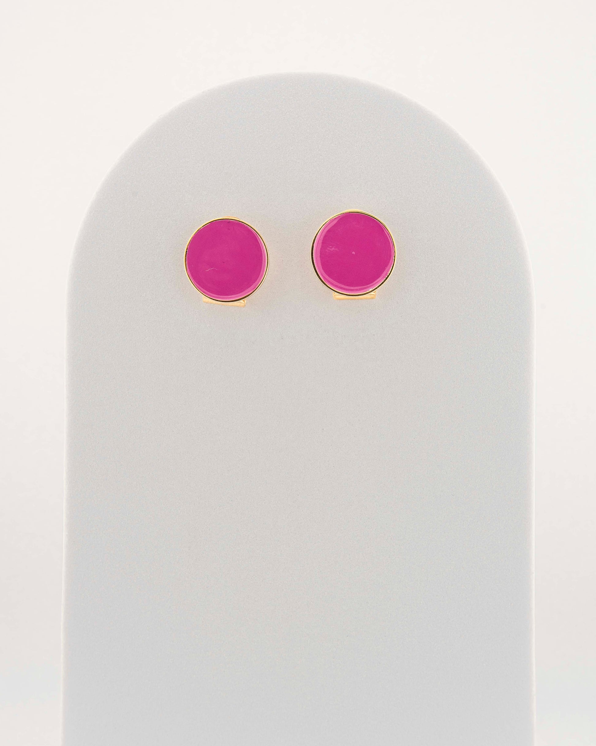 Handcrafted in Tuscany, the MarriCortona Smalto Earrings in 18k gold bronze with hand-painted enamel reflect Italian artistry, color, and timeless elegance.