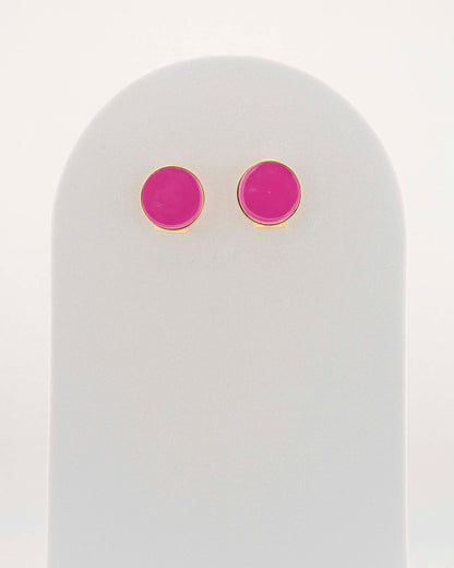 Handcrafted in Tuscany, the MarriCortona Smalto Earrings in 18k gold bronze with hand-painted enamel reflect Italian artistry, color, and timeless elegance.