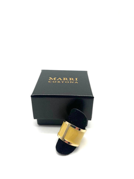 'Saffron Yellow' enamel ring
