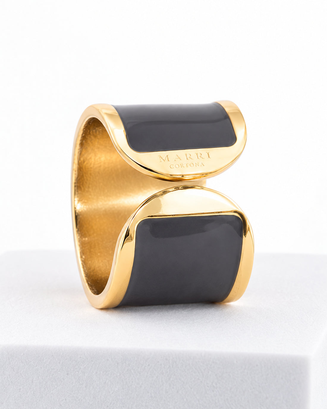 Anillo de esmalte "Gris Piedra"