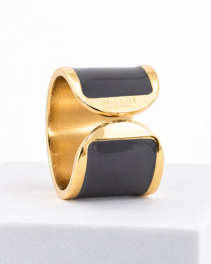 Anillo de esmalte "Gris Piedra"