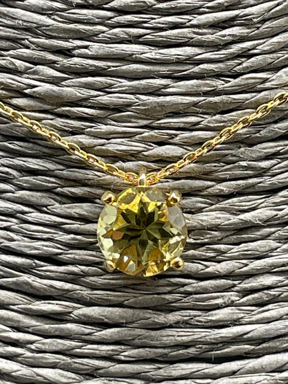 La Pietra dell’Anima di  Novembre  Choker Citrino Lemon  1,85 ct Diametro 8 mm