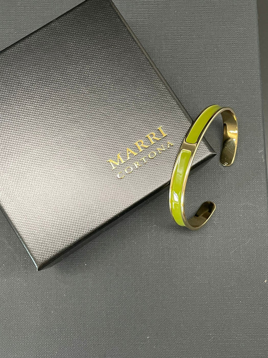 Bracciale Smalto S mm 8 'Olive green'