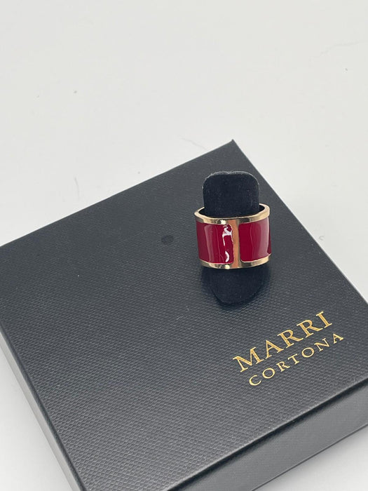 Anello smalto Burgundy