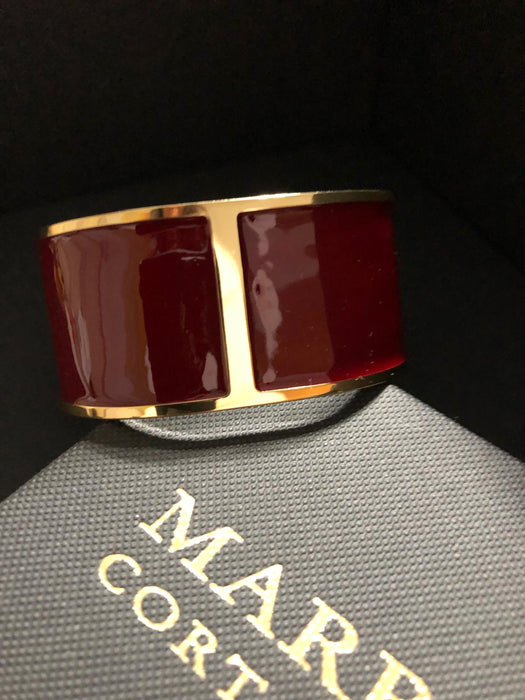 Enamel bracelet L mm 30 'Burgundy'