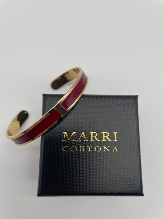 Bracciale Smalto S mm 8 'Burgundy'