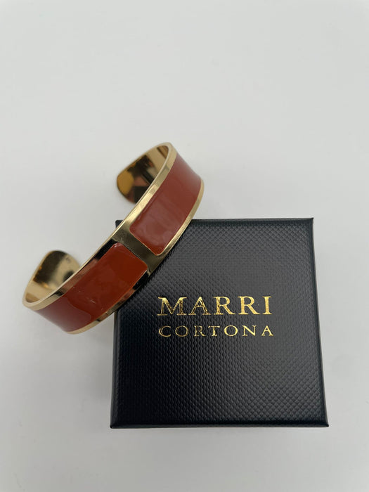 Enamel bracelet M mm 15 'Terracotta'