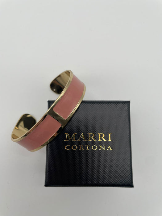 Enamel bracelet M mm 15 'Rosa antico'