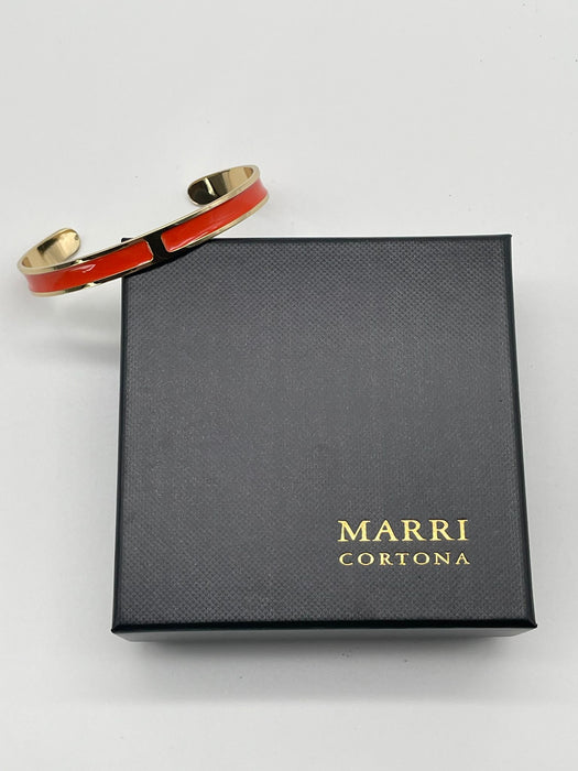 Enamel bracelet S mm 8 'Orange'