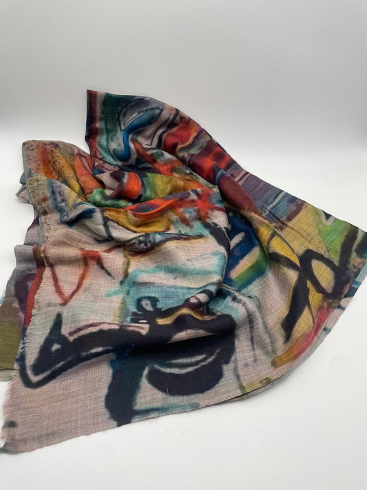 Pashmina in 100% cachemire. Dimensioni cm 95x200