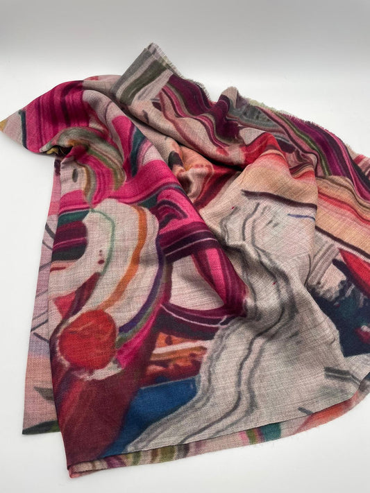 Pashmina in 100% cachemire. Dimensioni cm 95x200