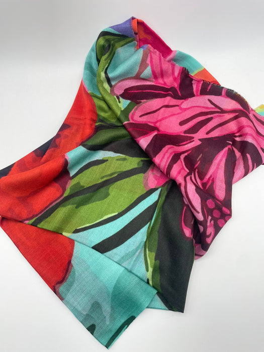 Pashmina in 100% cashmere. Dimensions cm 68x200