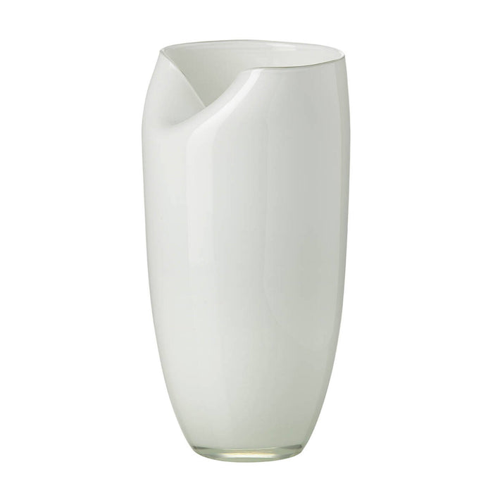 Vaso in vetro bianco latte