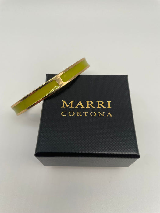 Bracciale Smalto S mm 8 'Verde Lime'