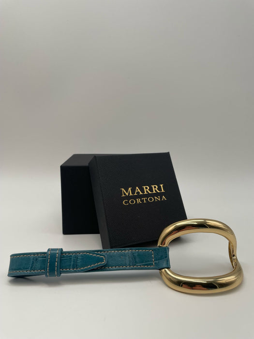 Bracciale Alligator Azzurro Polvere