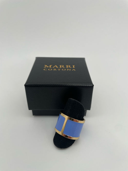 Anello smalto ' Denim'