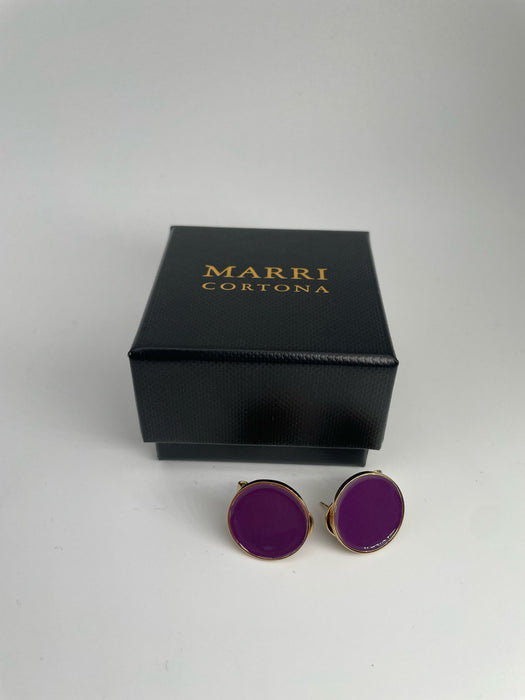 Orecchini smalto Purple