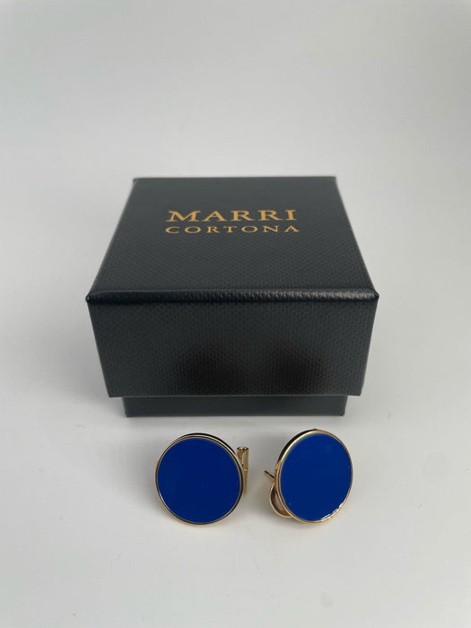 Orecchini smalto Blue China