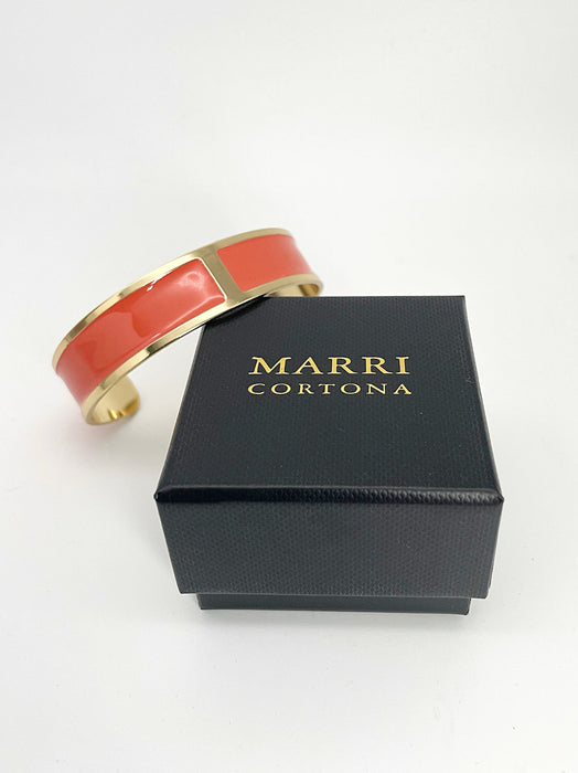 Bracciale Smalto M mm 15 'Arancio Corallo'