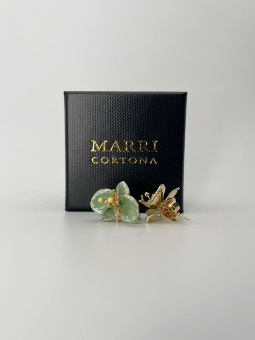 Orecchini Orchidea larghezza 2 cm