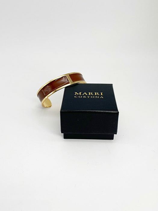 Bracciale Smalto M mm 15 'Cognac'