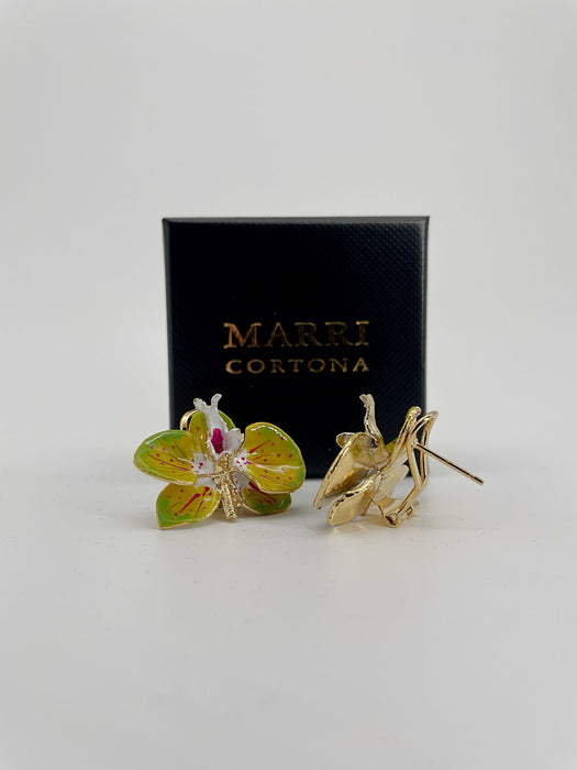 Orecchini Orchidea larghezza 3 cm