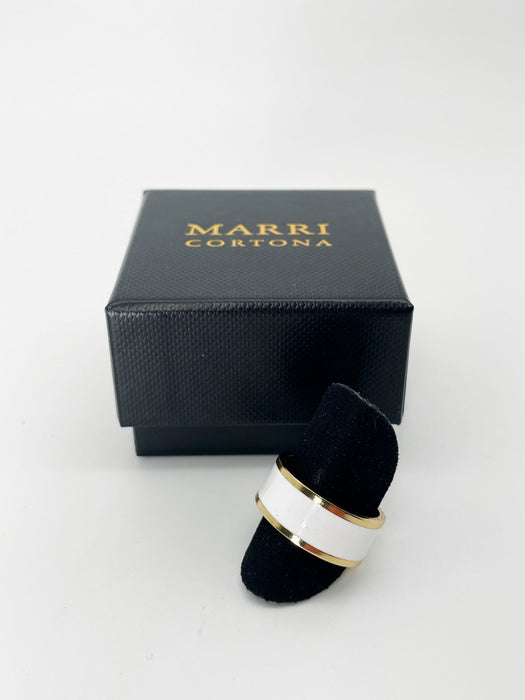 Anello Black & White h 1 cm White