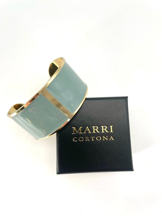 Enamel bracelet L mm 30 'Powder blue'