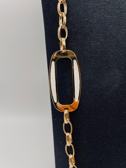 Collana Smalto con ellissi denim