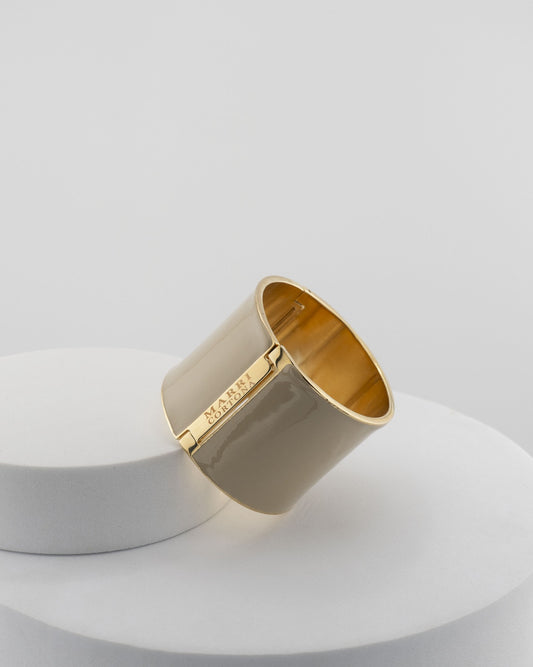 Handcrafted in Tuscany, the MarriCortona Scatto Bracelet in 18k gold bronze with hand-painted enamel blends timeless Italian craftsmanship and modern design.