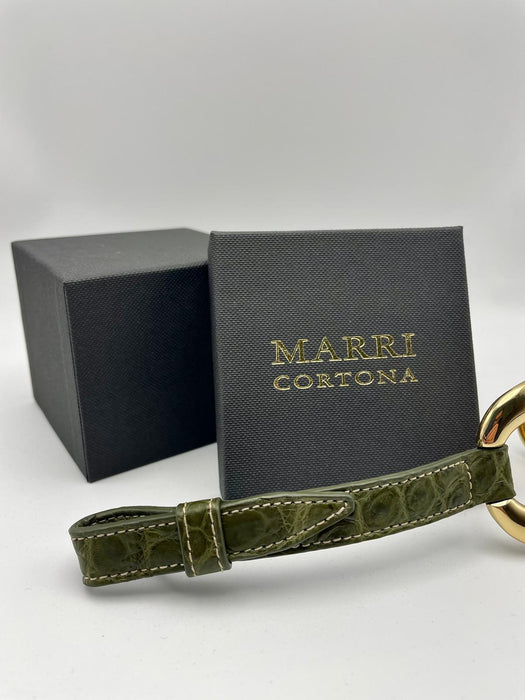 " Military green" Alligator Bracelet