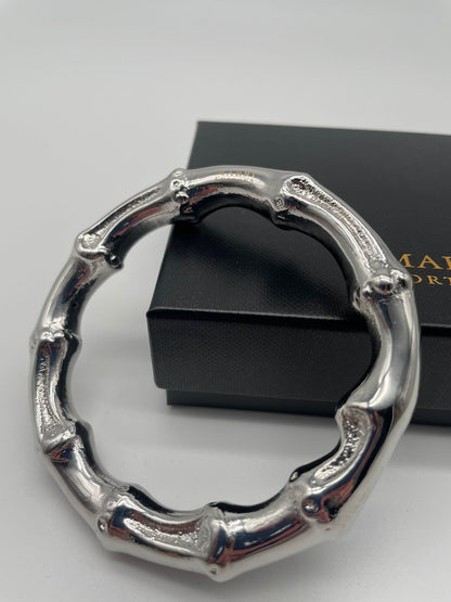 Bracciale Bangle Bamboo finitura oro bianco  18 carati