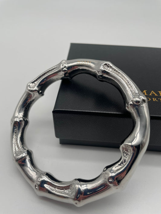Bracciale Bangle Bamboo finitura oro bianco  18 carati
