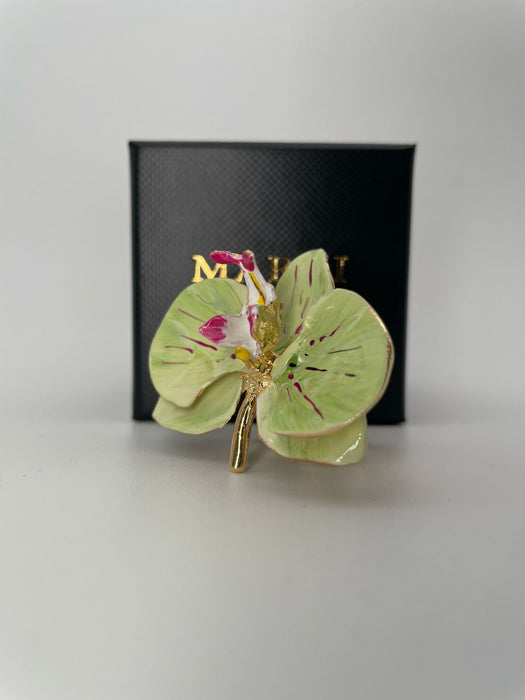 Anello Orchidea  Pistacchio larghezza 4 cm