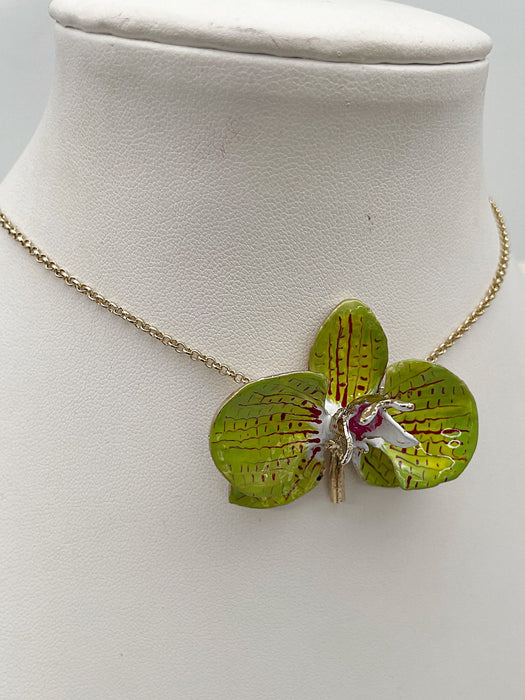 Girocollo Orchidea Pistacchio larghezza 4 cm