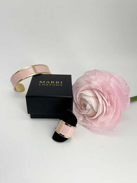 Enamel ring 'Cyclamen'