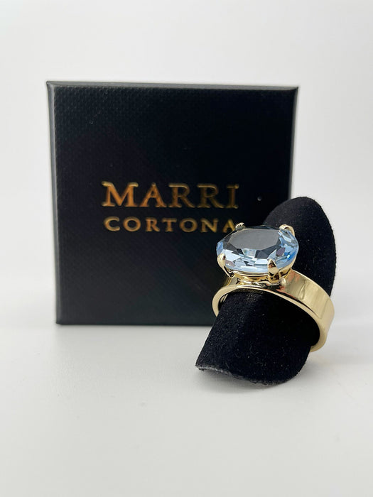 Anello Cristallo 'Acquamarina'