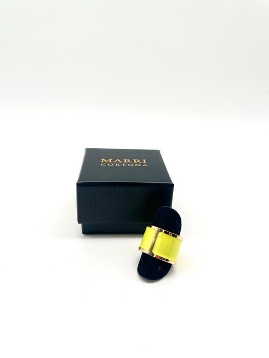 Anello smalto  "Evidenziatore Fluo"