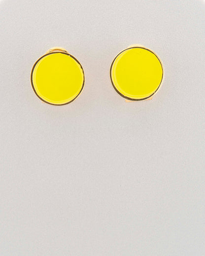 Handcrafted in Tuscany, the MarriCortona Smalto Earrings in 18k gold bronze with hand-painted enamel reflect Italian artistry, color, and timeless elegance.