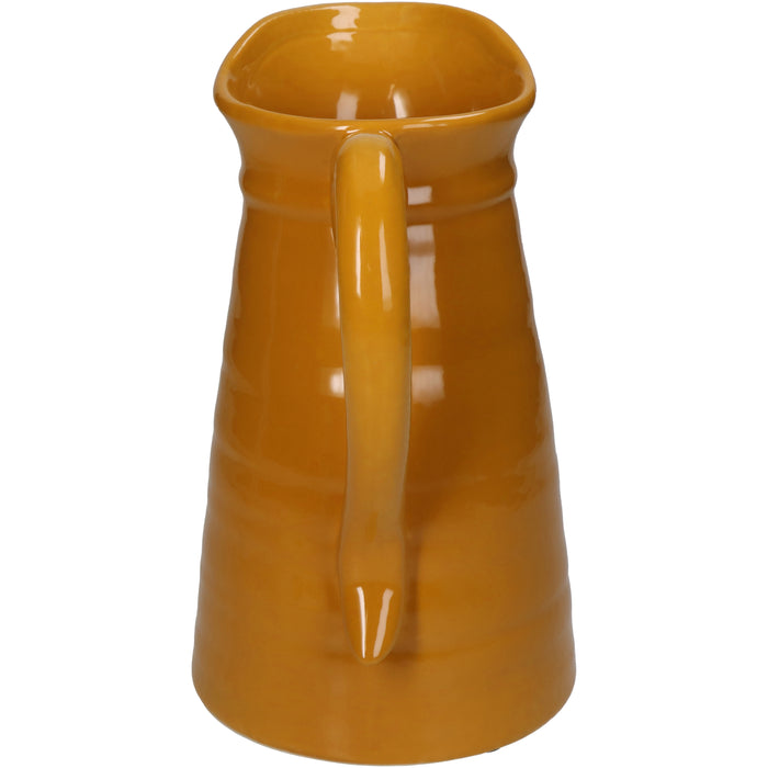 Jug/flower vase, in yellow ochre ceramic