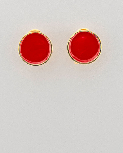 Handcrafted in Tuscany, the MarriCortona Smalto Earrings in 18k gold bronze with hand-painted enamel reflect Italian artistry, color, and timeless elegance.